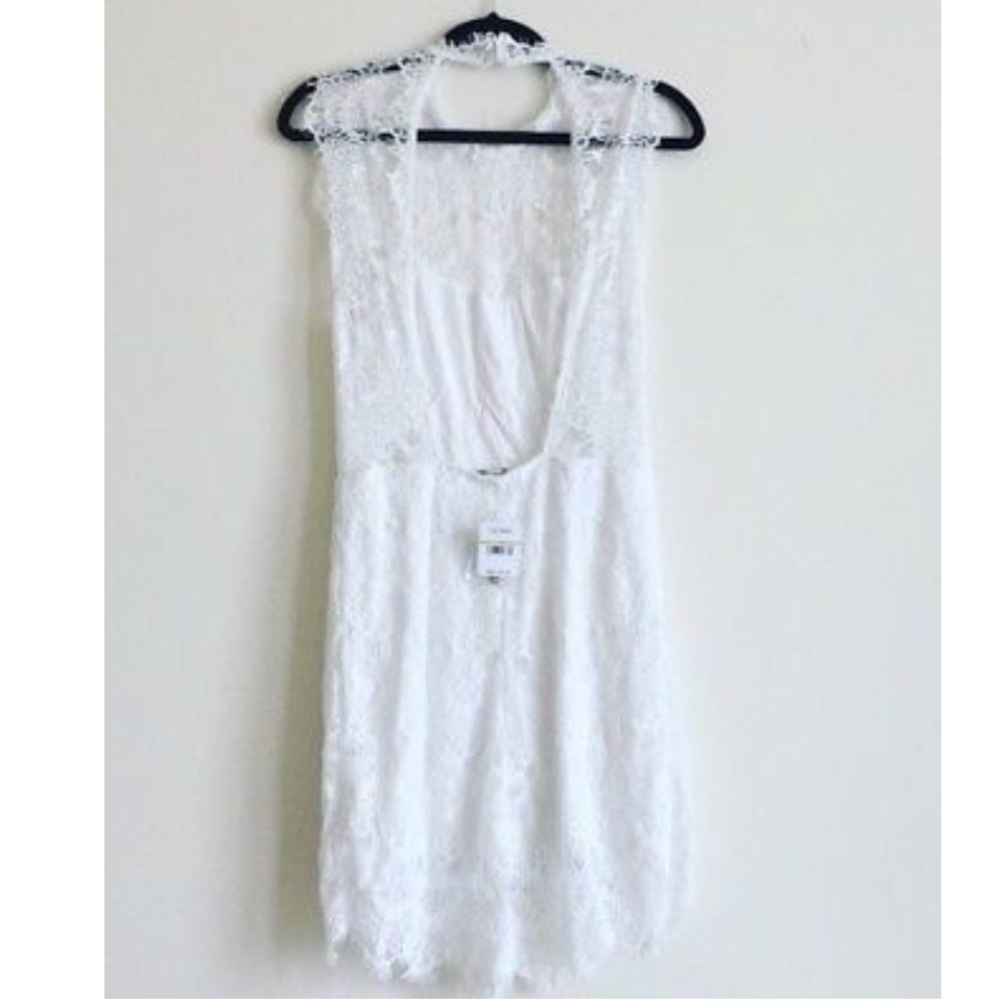 NEW Free People Daydream White Lace Bodycon Dress - Picture 5 of 8